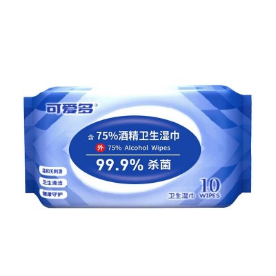 展望可爱多99.9%杀菌含75%酒精湿巾10片* 10包图2