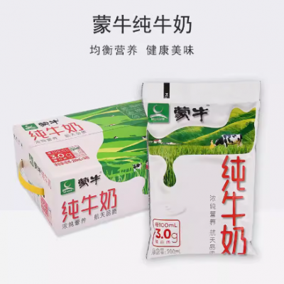 蒙牛纯牛奶 200mL*16袋 整箱装图4