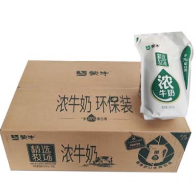 蒙牛臻享浓牛奶爱克林装 200ml*10包（十箱起订）图4