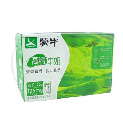 蒙牛高钙牛奶利乐包250ml×16盒整箱 十箱起更优惠！！图5