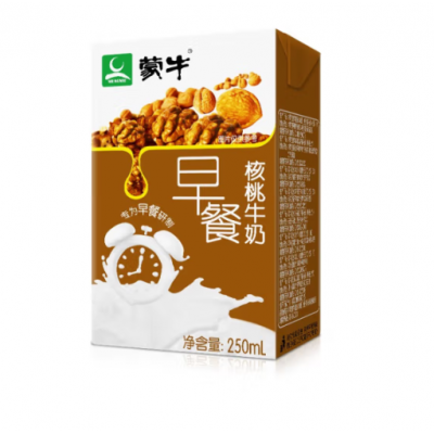 蒙牛早餐牛奶-核桃利乐枕 250ml*16盒 整箱装(十件起订）图2