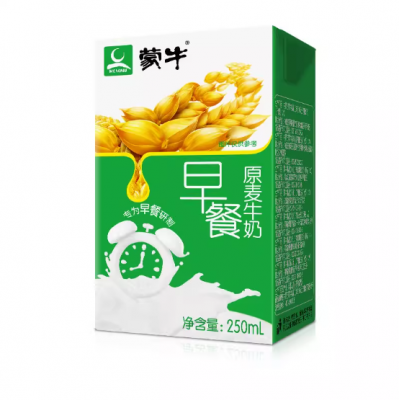 蒙牛早餐牛奶-原麦利乐砖 250ml*16盒 整箱装（十箱起订)图5