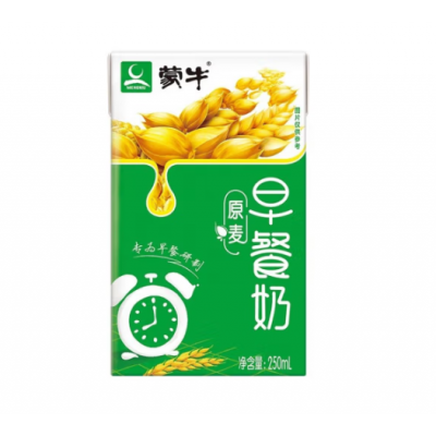 蒙牛早餐牛奶-原麦利乐砖 250ml*16盒 整箱装（十箱起订)图2