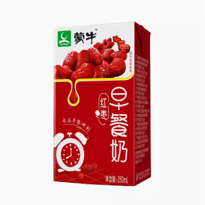 蒙牛早餐牛奶-红枣利乐砖 250ml*16盒 整箱装图2