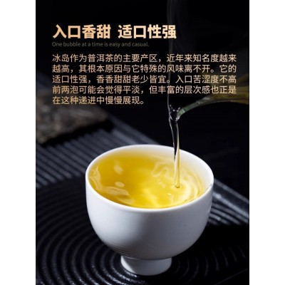 云南春茶冰岛古树普洱茶生茶散装茶叶小片薄片生普洱茶包160克/罐图4