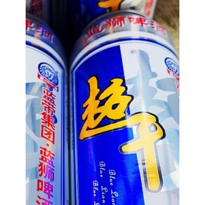 蓝带蓝狮超干超纯干啤易拉罐黄熟啤酒酒水饮品11度12罐包邮500ml图2