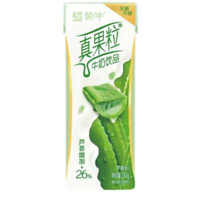 蒙牛真果粒牛奶饮品（芦荟粒）250g*12盒 整箱装图4