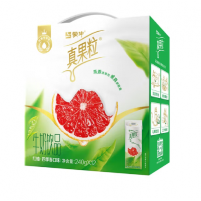 蒙牛真果粒红柚四季春口味酸奶饮品 240g*12瓶 整箱装图2