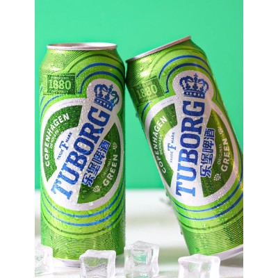 乐堡啤酒500ml*24罐嘉士伯Tuborg啤酒整箱罐听装清爽型拉格小麦图4