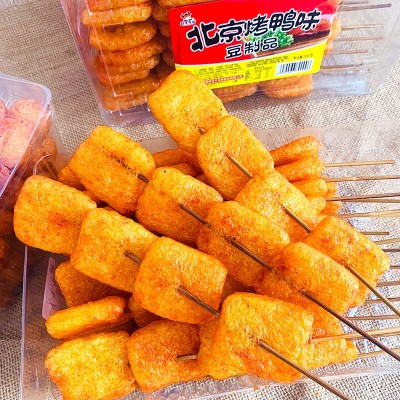 北京烤鸭味豆制品辣条啤酒烤鸭 300g*4盒 整箱装图3