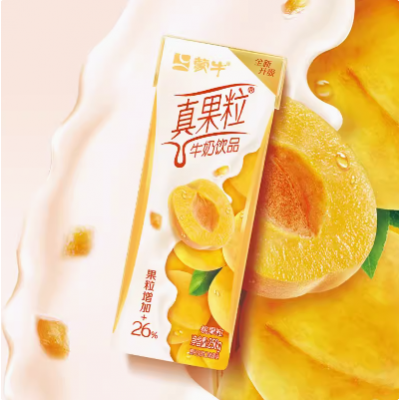 蒙牛真果粒牛奶饮品（黄桃） 250g*12盒 整箱装图2