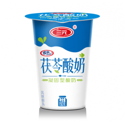 三元雪凝茯苓原味酸牛奶 150g*4杯*6排 整箱装图5