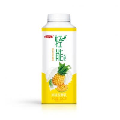 三元 轻能 优酪乳 菠萝+哈密瓜+青稞 250g*4瓶*6排 整箱装图6