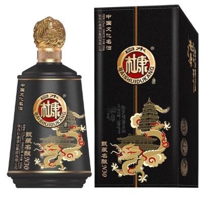 白水杜康甄藏名酿N30黑浓香型1箱500ml*6瓶纯粮酿造礼盒装喜宴52度图5