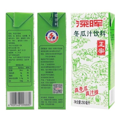 深晖 冬瓜汁饮料整箱装250ml*24盒冬瓜茶纸盒装老牌子夏季清火解渴饮料饮品图4