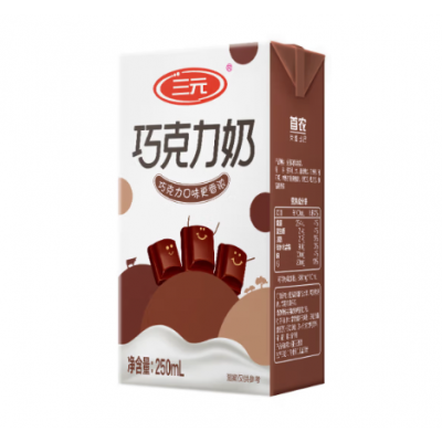 三元巧克力奶 250ml*24盒 整箱装图2