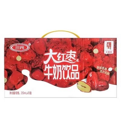 三元大红枣牛奶整箱奶饮品 250ml*20盒 整箱装图2