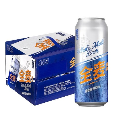 雪花啤酒9度全麦500ml*12罐装整箱国产黄啤酒水全麦酿造口感醇香图4