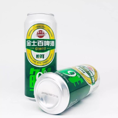 金士百醇鲜啤酒东北特产500ml*6罐装醇鲜9度易拉罐新鲜麦芽黄啤酒图4