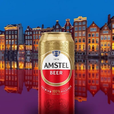 AMSTEL BEER 红爵啤酒500ml*12罐 100%纯麦芽 原汁麦浓度8.5图4