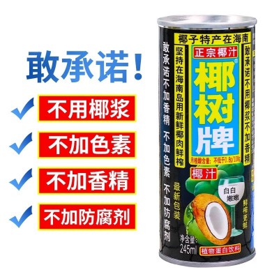 正宗椰树牌椰汁245ml*24罐整箱海南特产椰子汁水奶植物蛋白果饮料图2