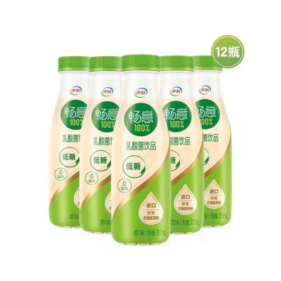 伊利 畅意100%0脂肪乳酸菌饮品 320ml*12瓶 整箱装(十件起订)图5