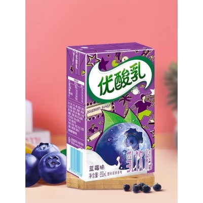 【线条小狗联名】伊利优酸乳蓝莓AD钙原味草莓250ml*24盒整箱批发图2