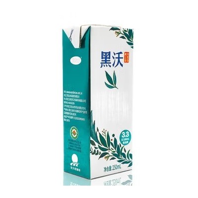 完达山原味黑沃苗有机纯牛奶 250ml*12盒 整箱装图2