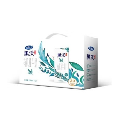 完达山原味黑沃苗有机纯牛奶 250ml*12盒 整箱装图4