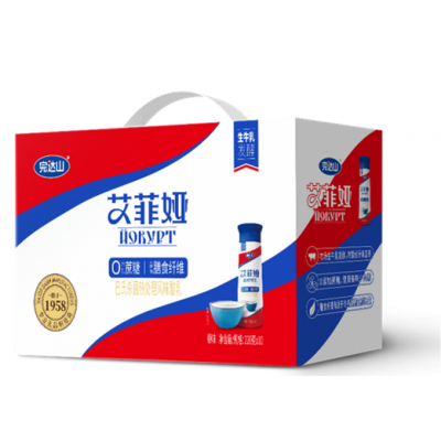 完达山瓶装艾菲娅0糖风味酸乳原味 220ml*10瓶 整箱装图3