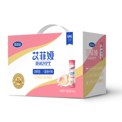 完达山瓶装艾菲娅风味酸乳白桃燕麦 220ml*10瓶 整箱装图3