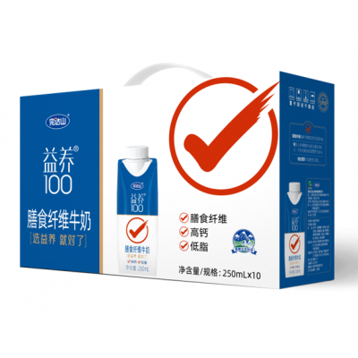 完达山益养100膳食纤维牛奶 250ml*10瓶 整箱装图2