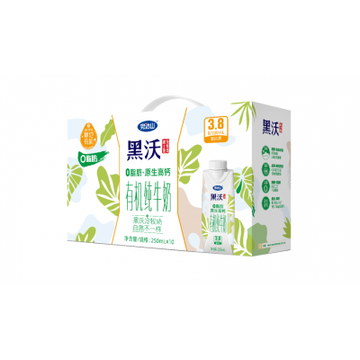 完达山梦幻盖黑沃有机0脂原生高钙 250ml*10瓶 整箱图2