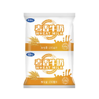 完达山枕麦香牛奶 190ml*16盒 整箱装图2