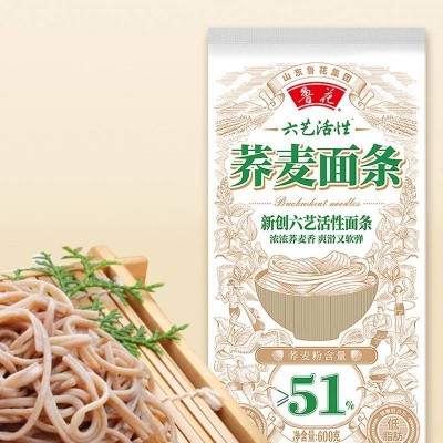 鲁花六艺活性51%养麦面条600g/袋图3