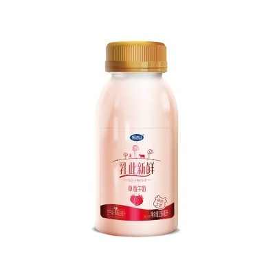 完达山乳此新鲜全脂草莓牛奶 巴氏杀菌鲜牛奶 236ml*15瓶 整箱装图3