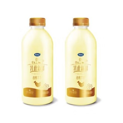 完达山乳此新鲜巴氏杀菌全脂香蕉牛奶 650ml*12瓶 整箱装图4