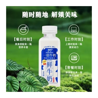 瑞康 一倍牛奶全脂纯牛奶鲜奶生牛乳儿童成人早餐奶 240ml*8瓶 整箱装图5