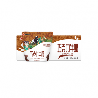 瑞康乳业巧克力牛奶 220ml*12袋 整箱装图2