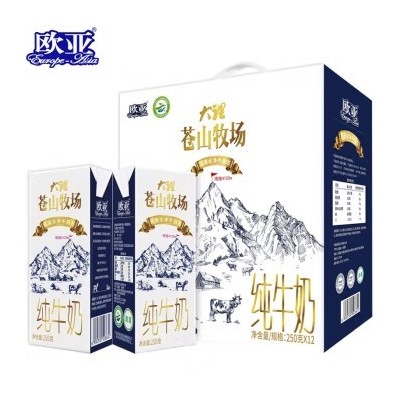 欧亚牛奶大理苍山牧场全脂纯牛奶 250g*12盒 整箱装图4