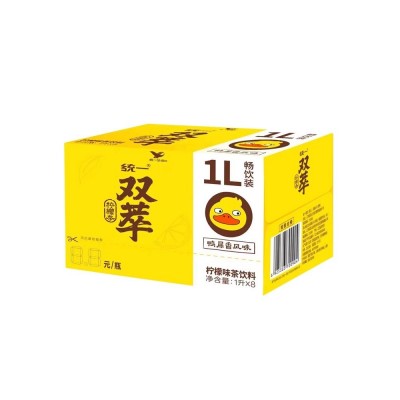 统一双萃柠檬茶饮料1000ml8瓶整箱包邮大瓶装清爽解腻鸭屎香风味图4