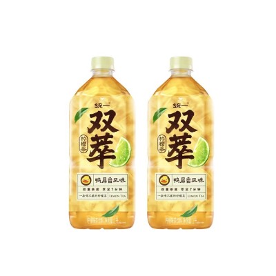 统一双萃柠檬茶饮料1000ml8瓶整箱包邮大瓶装清爽解腻鸭屎香风味图5