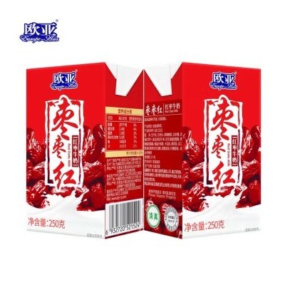 欧亚（Europe-Asia） 欧亚枣枣红红枣牛奶 早餐乳制品 250g*24盒/箱图4