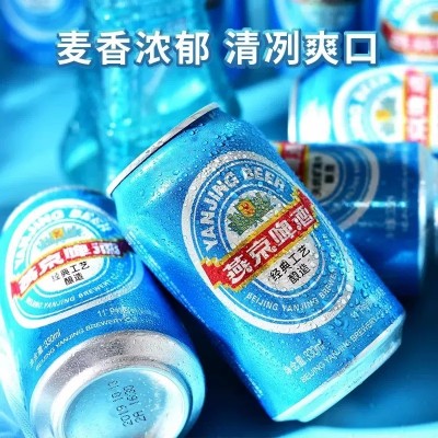 燕京特质燕京啤酒 11度蓝听清爽黄啤酒330ml*24听啤酒整箱装包邮图4