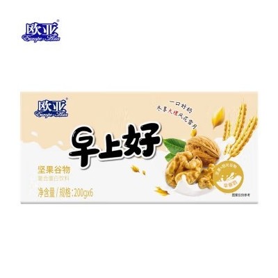 欧亚（Europe-Asia）欧亚早上好坚果谷物牛奶复合蛋白饮料 200g*6盒 整箱装图4