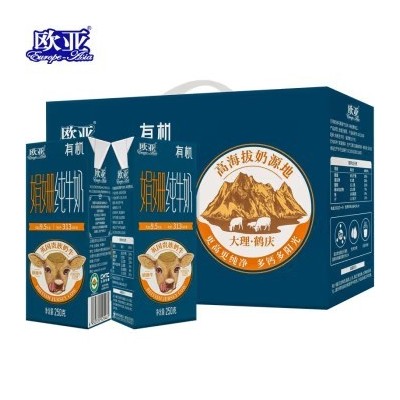 欧亚（Europe-Asia） 【娟姗牛奶】欧亚高原全脂娟姗有机纯牛奶 250g*10盒 整箱装图2