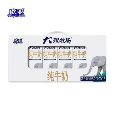 欧亚（Europe-Asia） 欧亚大理牧场纯牛奶(普通包）200g*12盒 整箱装图4