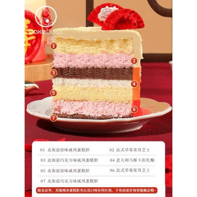 CAKEBOSS蟠桃 10寸生日蛋糕图5