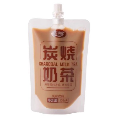 百润家炭烧奶茶风味饮料袋装300ml*8袋开袋即饮夏日饮品整箱批发商用图5