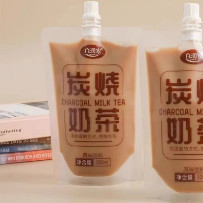 百润家炭烧奶茶风味饮料袋装300ml*8袋开袋即饮夏日饮品整箱批发商用图4